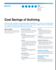 Cost Savings of Archiving