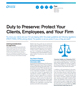 O dever de preservar: proteja os clientes, os funcionários e a empresa