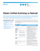 Retain Unified Archiving vs Netmail