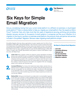 Six Keys for Simple Email Migration