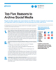Top Five Reasons to Archive Social Media
