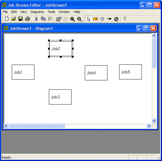 Job Stream Diagram with jobs added