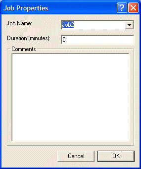 Job Properties dialog