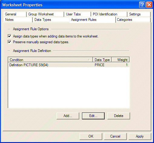 Add, Edit and Delete Assignment Rules