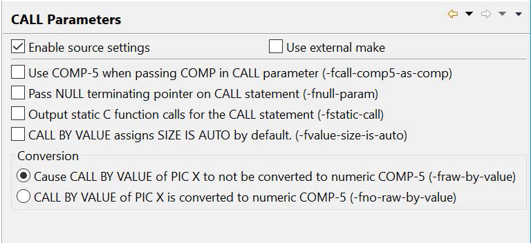 CALL Parameters