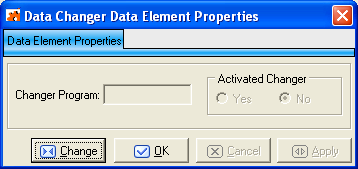 Data Changer Data Element Properties Window