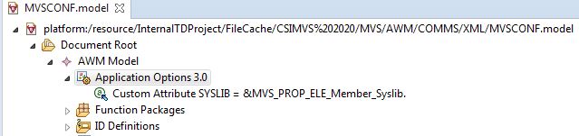 MVS Project Sample Application Options