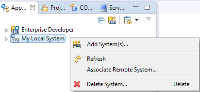 Associating a remote system to a local system reference