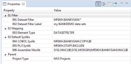MVS Project Sample Application Dataset Filter