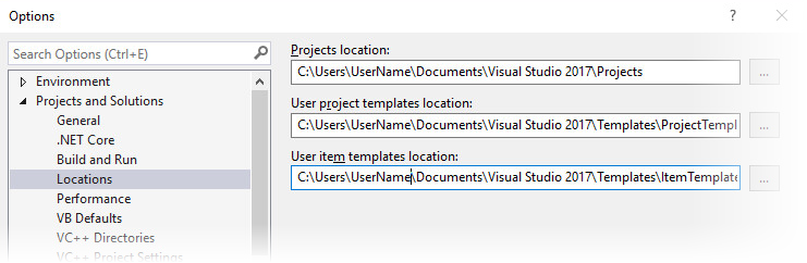 Create and configure a new project - Visual Studio (Windows)