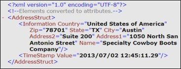 Content of generated XML document address09b.xml