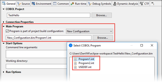 Entry point selection for multi-program support