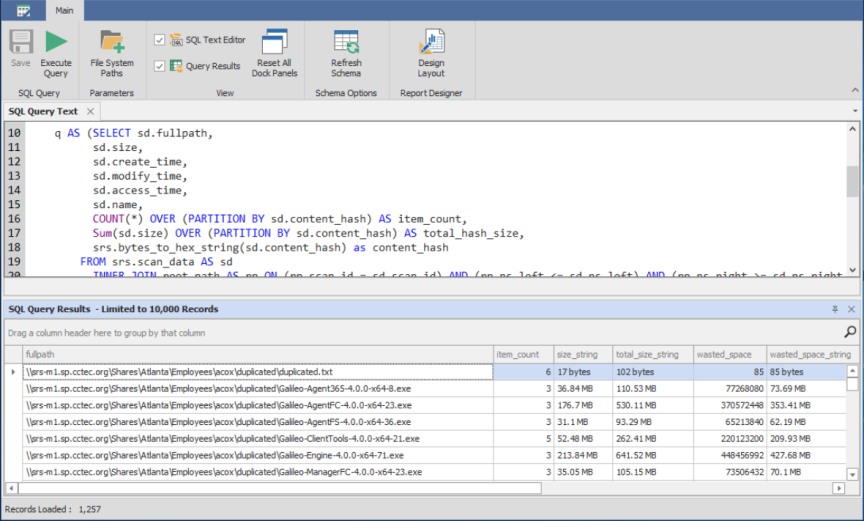 Creating a Report
