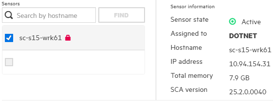 sensor information