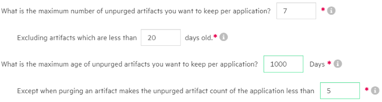 Edit Policy dialog box where you can edit the parameters for the default Data Retention Policy.