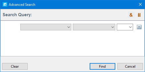 Advanced Search dialog box