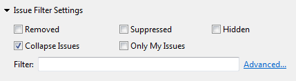 Issue Filter Settings