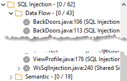 Example grouping Category by Analyzer