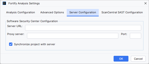 Analysis Settings Server Configuration Analysis Settings Server Configuration