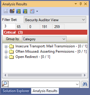 Analysis Results window