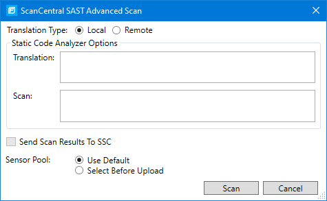 ScanCentral SAST Advanced Scan