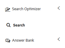 IDOL Search Optimizer main navigation