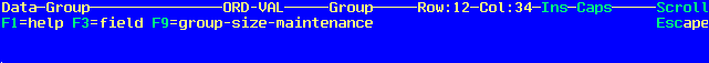 Group Occurrence Maintenance Menu