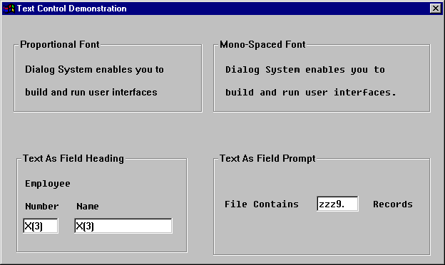 Examples of Text Fields