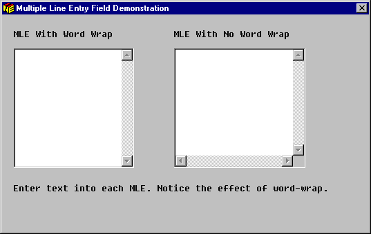 Multiple Line Entry Field