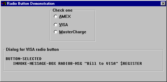 Typical Radio Buttons