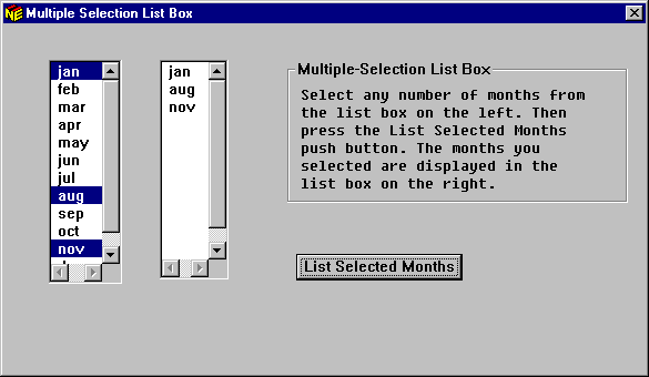 Example of a List Box