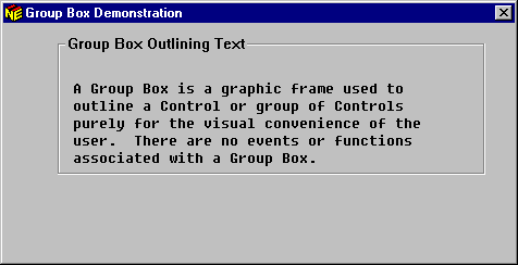 Typical Group Box