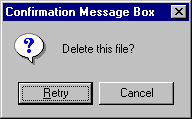Typical Message Box