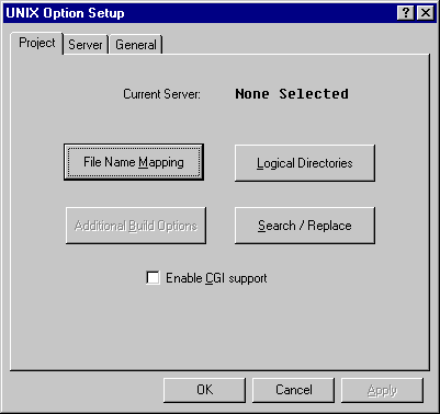 The Setup Dialog Box