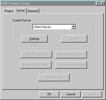 The Server Dialog Box
