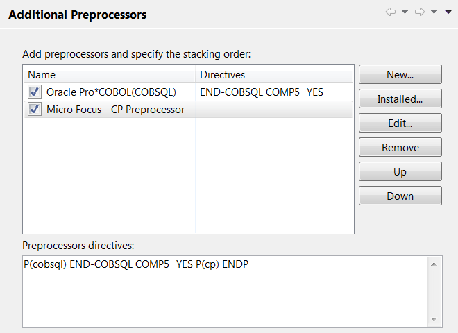 Additional Preprocessors
