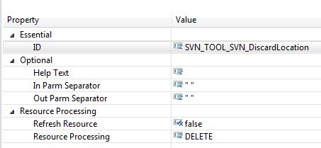 SVN Tool properties to discard repository location